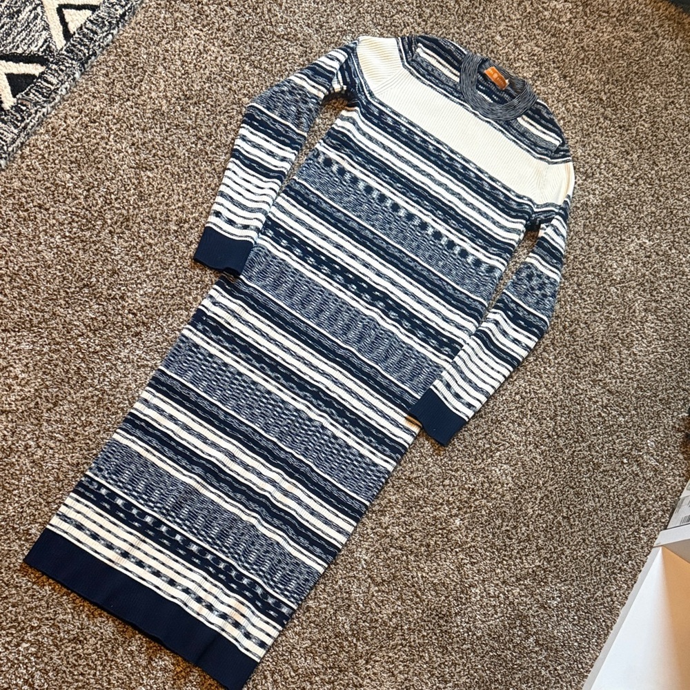 Tory Burch Striped Sweater Dress